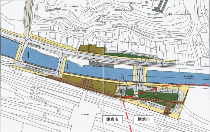 横浜・鎌倉両市一体整備計画（案）計画図