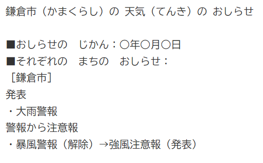 やさしい日本語メール画面