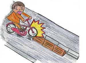 段差解消ブロック（自転車危険）