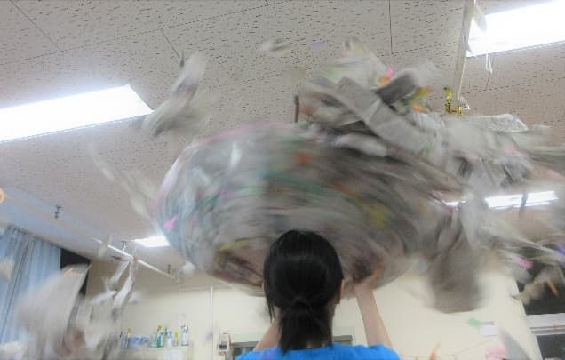 回転する傘
