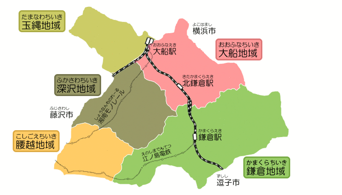 鎌倉の地図