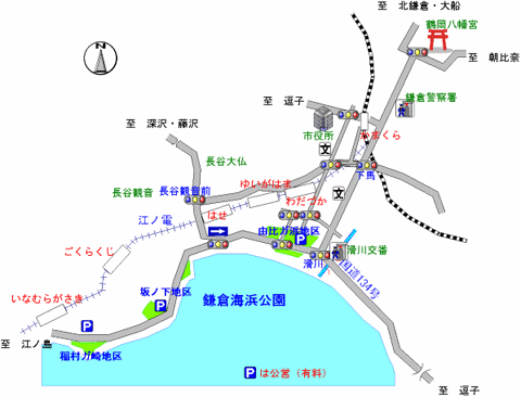 鎌倉海浜公園地図