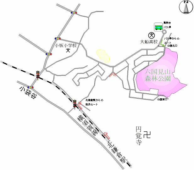 六国見山森林公園アクセスマップ