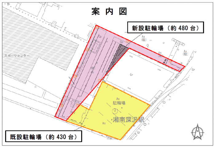 湘南深沢駅仮設自転車等駐車場