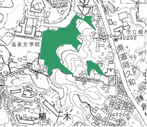 玉縄城址特別緑地保全地区区域図
