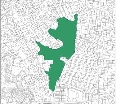 寺分一丁目特別緑地保全地区区域図