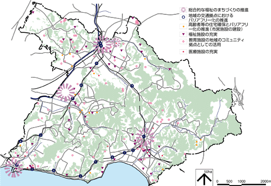 福祉のまちづくりの方針の図