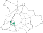 林間住宅地の区域を示す図