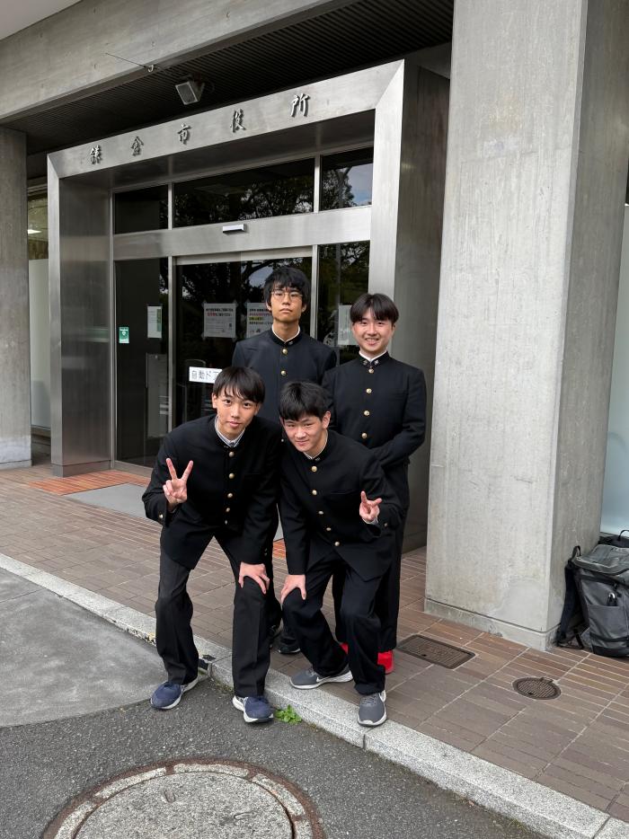 来庁された生徒会の皆さん